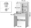 Schminktisch Laura Weiß 70 cm mit LED Beleuchtung Vicco Bild 3