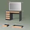 Livinity® Schminktisch Imola, Anthrazit/Goldkraft Eiche, 120 cm mit LED Beleuchtung (1-St) Bild 2