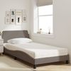 vidaXL Bett mit Matratze "Dover" Taupe 100x200 cm Stoff 3208348 Bild 3