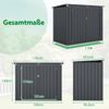 Mülltonnenbox für 2 Mülltonnen Müllbox aus Verzinktem Metall Müllhaus mit 2 Türen Bild 2