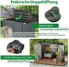 Mülltonnenbox für 2 Mülltonnen Müllbox aus Verzinktem Metall Müllhaus mit 2 Türen Bild 3