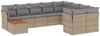 vidaXL 10-tlg. Garten-Sofagarnitur mit Kissen Beige Poly Rattan 3256157 Bild 2