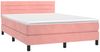 vidaXL Boxspringbett mit Matratze Rosa 140x200 cm Samt 3141370 Bild 3