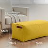 Green Bean® Indoor Sitzhocker Pouf 70x33x28cm EPS-Perlen Füllung -Home Linen Kuschelig Weich Waschbar - Drinnen Bodenkissen Liegekissen Sitzkissen Sitzhocker Sessel Kinder Erwachsene Stoff Gelb Bild 3