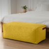Green Bean® Indoor Sitzhocker Pouf 70x33x28cm EPS-Perlen Füllung -Home Linen Kuschelig Weich Waschbar - Drinnen Bodenkissen Liegekissen Sitzkissen Sitzhocker Sessel Kinder Erwachsene Stoff Gelb Bild 2