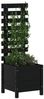 vidaXL Pflanzkübel Rankhilfe Schwarz 39x39,5x114 cm Massivholz Kiefer 832519 Bild 3