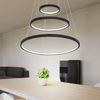 LED Hängeleuchte, dimmbar, Ring Design schwarz, 51 cm Bild 4
