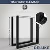 Tischbeine Metall CERMO Schwarz 43x30cm HxB 2er Set inkl. Schrauben + Bodenschoner Tischgestell Tischkufen 2 Stück Tischbein für Holztisch Couchtisch Nachttisch Sitzbank Bild 2