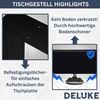 Tischbeine Metall CERMO Schwarz 43x30cm HxB 2er Set inkl. Schrauben + Bodenschoner Tischgestell Tischkufen 2 Stück Tischbein für Holztisch Couchtisch Nachttisch Sitzbank Bild 3