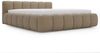 GRAINGOLD Cloud Low Bett 140x200, Polsterbett mit Bettkasten und Lattenrost, Bouclé-Stoff, Braun Bild 2