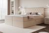 Selsey 'Carenzo' Boxspringbett mit Bonellmatratze, Topper, Chenille, beige, 140x200 cm Bild 2
