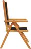 vidaXL Gartenstuhl Verstellbar 4 Stk. Schwarz Massivholz Akazie 3214529 Bild 5