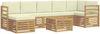 vidaXL Outdoor-Sofagarnitur 8 pcs Weiß und Creme 59 x 59 x 37 cm 3392215 Bild 2