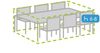 Wetterfeste Schutzhülle Abdeckung rechteckig für Garten Lounge Set, 245x150x95cm Bild 2