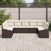 vidaXL Sofa Set mit Kissen 9 pcs Braun Poly Rattan 3346878 Bild 3