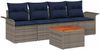 vidaXL Gartensofa-set 5 pcs Grau und Marineblau Poly-Rattan 3355931 Bild 2