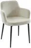 Vente-unique - CELOLA Stuhl SamtStoff Beige - B 59 cm x H 82 cm x L 80 cm Bild 3