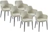 Vente-unique - CELOLA Stuhl SamtStoff Beige - B 59 cm x H 82 cm x L 80 cm Bild 2