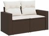 vidaXL 6-tlg. Garten-Sofagarnitur mit Kissen Braun Poly Rattan 3326324 Bild 5