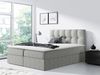 Boxspringbett Cleofas , Silber, 180x200 cm, Webstoff Bild 2