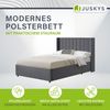 Juskys 'Savona' Polsterbett mit Stauraum und Lattenrost, Samt, Dunkelgrau, 120x200 cm Bild 2