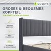 Juskys 'Savona' Polsterbett mit Stauraum und Lattenrost, Samt, Dunkelgrau, 120x200 cm Bild 3