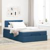 vidaXL Ottomane Bett mit Matratze & LEDs Blau 120x190 cm Stoff 3312463 Bild 4