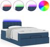 vidaXL Ottomane Bett mit Matratze & LEDs Blau 120x190 cm Stoff 3312463 Bild 5