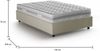 Dmora Alvise Doppelbett, Bettkasten mit Stoffbezug, 100 % Made in Italy, Öffnung vorne, inklusive Matratze 120 x 190 cm, Beige Bild 3