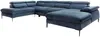 Vente-unique - SEPINA Sofa SamtStoff Blau - B 214 cm x H 75 cm x L 353 cm Bild 2