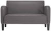 Zweisitzer-Sofa, Moderne Sofa Grau 110 cm Kunstleder Bild 3