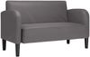 Zweisitzer-Sofa, Moderne Sofa Grau 110 cm Kunstleder Bild 2
