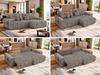 Ecksofa mit Schlaffunktion ELARA L, freistehend Eckcouch, DL-System, L-Form, Wellenfederung, modernes Design - Hellbraun Cord Bild 2