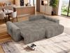 Ecksofa mit Schlaffunktion ELARA L, freistehend Eckcouch, DL-System, L-Form, Wellenfederung, modernes Design - Hellbraun Cord Bild 5