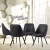 Essstuhl Esszimmerstuhl Designstühle PU Lederbezug in Antik Optik Küchenstuhl Schwarz 2 St. Bild 5