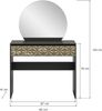 Schminktisch >Prisma< mir Schubladen, schwarz / goldfarbig / Spiegel - 90x133x39cm (BxHxT) Bild 5