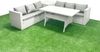 Fimous Rattan Gartenmöbel-Set 6 Sitzer mit Esstisch Beistelltisch Hellgrau gemischt Bild 2