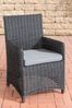 CLP Polyrattan Gartenstuhl Fontana 5mm,schwarz eisengrau Bild 2