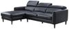 Vente-unique - Ecksofa - Ecke links - Büffelleder - Schwarz - SALVI Bild 3
