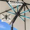 Sekey Sonnenschirm Rechteckig mit Kurbel Gartenschirm Groß Marktschirm UV Schutz, LxB: 300,00x200 cm, Sonnenschirm 300 x 200, Marktschirm Neigbar, 30° knickbar, für Garten Bild 4