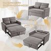 Ulife Schlafsofa mit ausziehbarem Sofabett und 3-stufig verstellbarer Rückenlehne, 1 Teile, Mit Metallrollen, Inklusive zwei Kissen Bild 3
