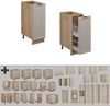 Apothekerschrank Fame-Line GrauBeige 30 cm ohne Arbeitsplatte Vicco Bild 5