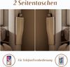 Polsterbett 90x200, Einzelbett mit Led-Kopfteil und USB C Ladefunktion, Hydraulisches Bett mit Lattenrost aus Holz und Metallrahmen, Belastbarkeit 150 kg,Beige,Baumwolle(Ohne Matratze) Bild 4