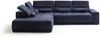 Polstergarnitur >Donaugh< 5 verstellbare Kopfteile, in blau-schwarz - 323x76x231 (BxHxT) Bild 5