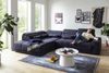 Polstergarnitur >Donaugh< 5 verstellbare Kopfteile, in blau-schwarz - 323x76x231 (BxHxT) Bild 2
