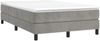 vidaXL Boxspringbett mit Matratze Hellgrau 120x190 cm Samt 3269677 Bild 2