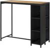 vidaXL Bartisch mit Regal Schwarz 120 x 60 x 110 cm Poly Rattan [313478] Bild 4