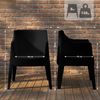 Gartenstuhl HENRI 6er Set - 73 x 57 x 78 cm, Kunststoff, Schwarz | Stapelstuhl Loungestuhl Garten Outdoor-Stuhl Bild 2