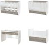 Lorelli Babybett Dream 70 x 140 cm umbaubar Kinderbett Schaukelbett Schreibtisch dunkelbraun weiß Bild 3