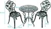 COSTWAY 3tlg. Antik Bistroset Sitzgruppe Balkonset Gartenset Sitzgarnitur
Gartengarnitur Gartenmöbel Bistrotisch Gartentisch mit 2 Stühle Aluminiumguss Bild 4